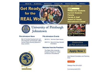 University of Pittsburgh at Johnstown Website