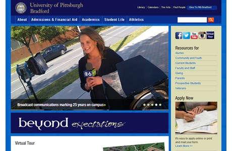 University of Pittsburgh at Bradford Website