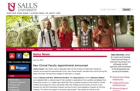 Salus University Website