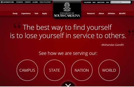 University of South Carolina Website