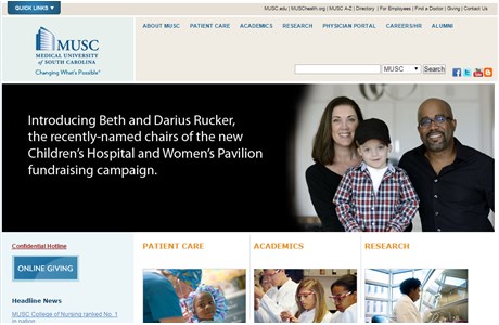 Medical University of South Carolina Website