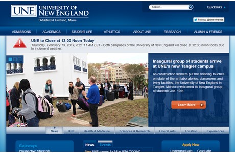 University of New England Website