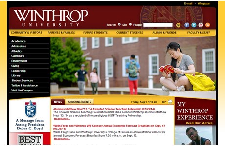 Winthrop University Website