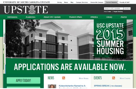 University of South Carolina Upstate Website