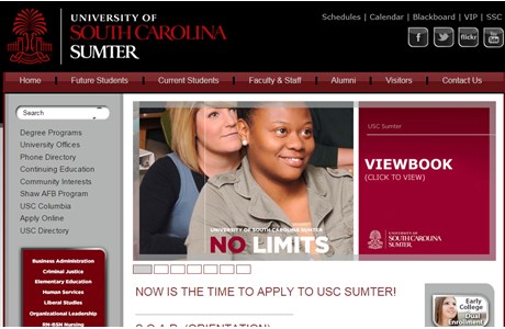 University of South Carolina Sumter Website