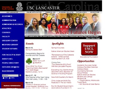 University of South Carolina Lancaster Website