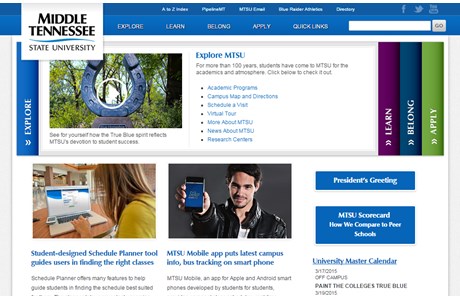 Middle Tennessee State University Website
