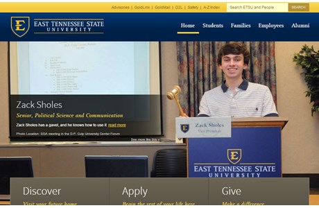 East Tennessee State University Website