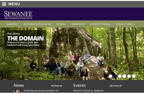 The University of the South Website