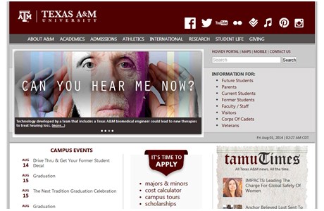 Texas A&M University Website
