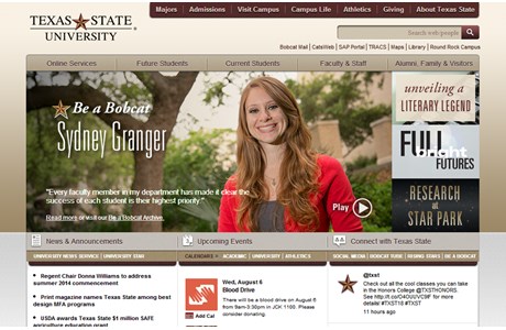 Texas State University-San Marcos Website