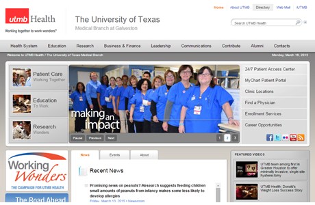 The University of Texas Medical Branch at Galveston Website