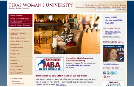 Texas Woman's University Website