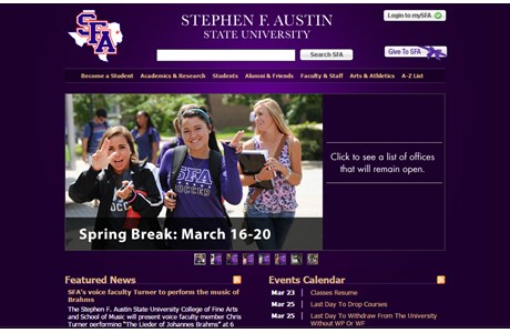 Stephen F. Austin State University Website