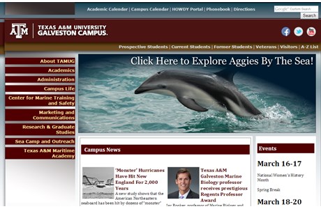 Texas A&M University at Galveston Website