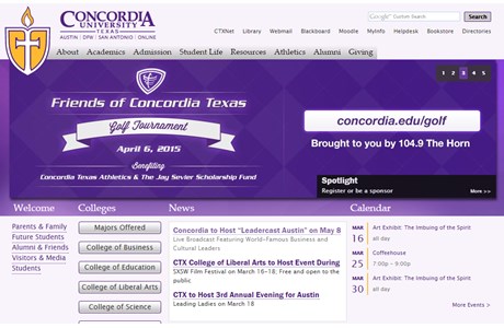 Concordia University Texas Website