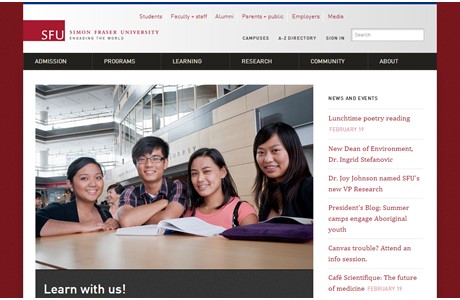 Simon Fraser University Website