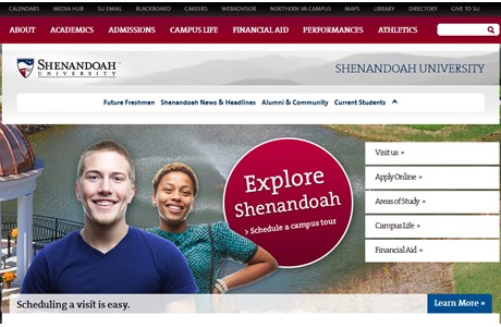 Shenandoah University Website
