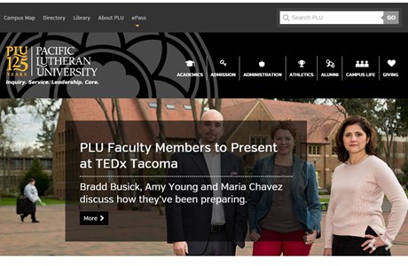 Pacific Lutheran University Website