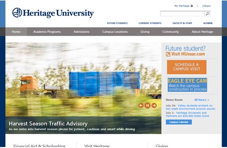 Heritage University Website