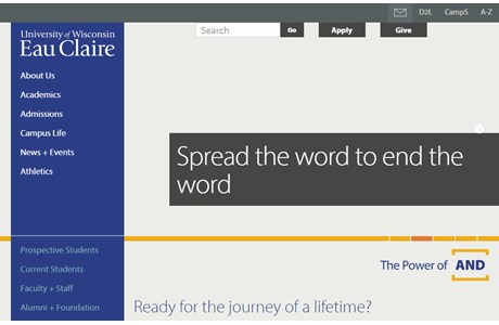 University of Wisconsin-Eau Claire Website