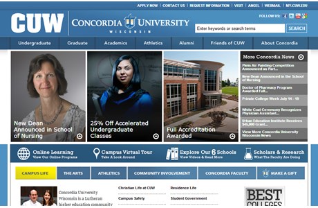 Concordia University Wisconsin Website