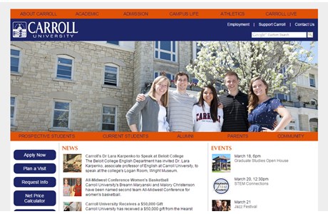 Carroll University Website