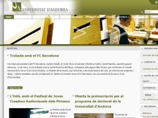 University of Andorra Website