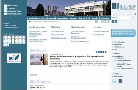 Alps Adriatic University of Klagenfurt Website