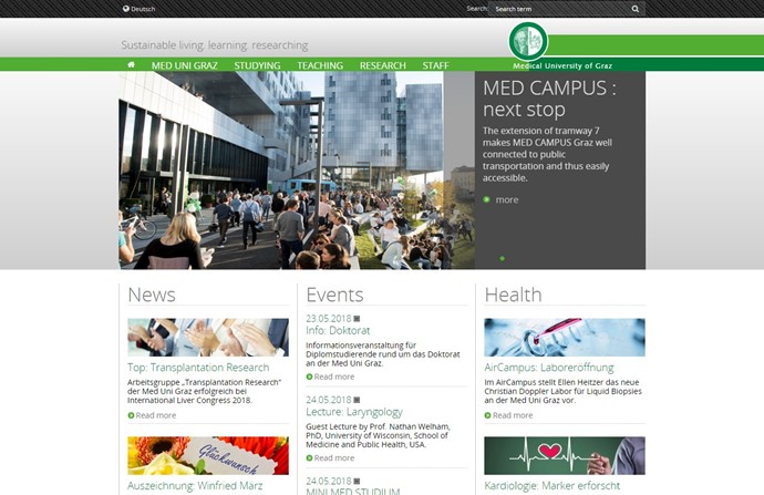 Medical University of Graz Website