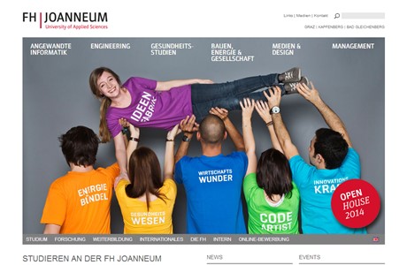 FH Joanneum University of Applied Sciences Website