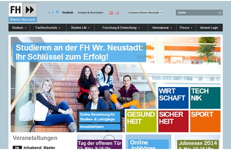 University of Applied Sciences Wiener Neustadt Website