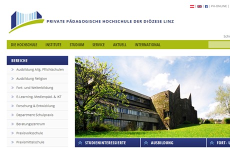 Private University College of the Diocese of Linz Website
