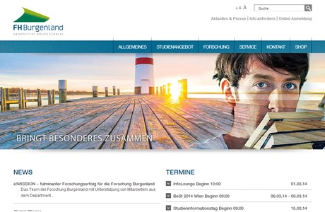 Burgenland University of Applied Sciences Website