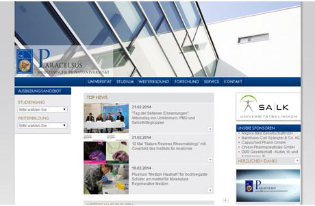Paracelsus Medical University Website