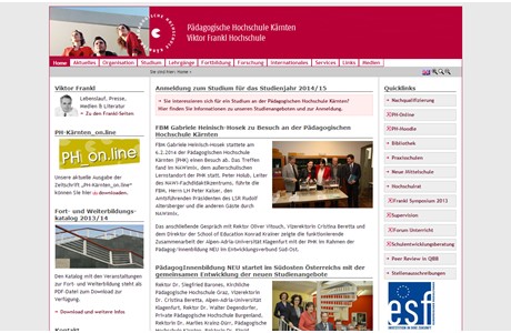 Kärnten University of Education Website