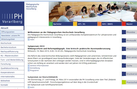 Vorarlberg University of Education Website