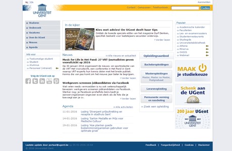 Ghent University Website
