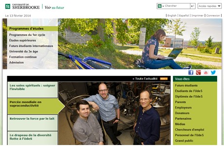 Université de Sherbrooke Website