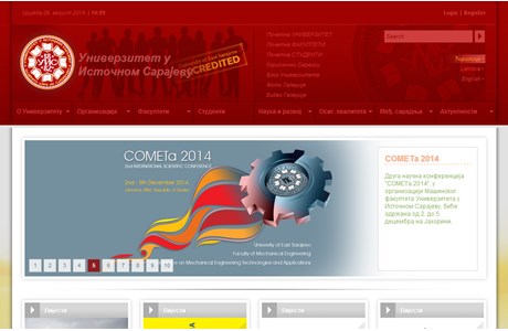 University of East Sarajevo Website