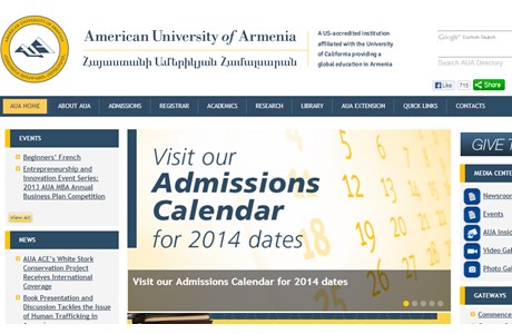 American University of Armenia Website