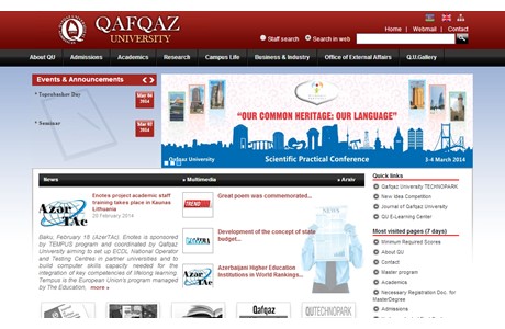 Qafqaz University Website