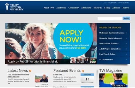 Trinity Western University Website