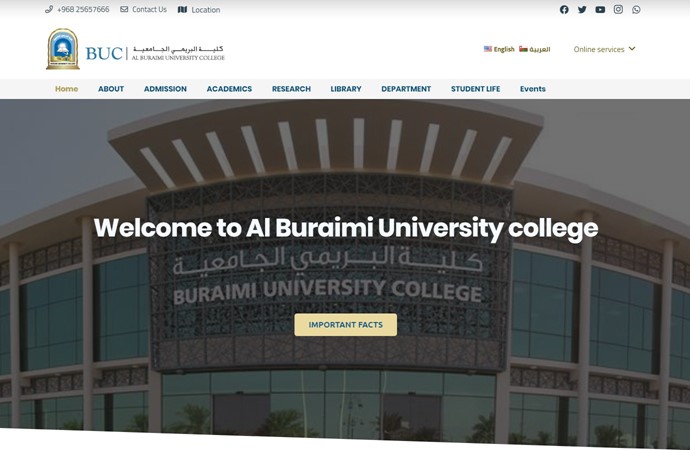 Al-Buraimi University College Website