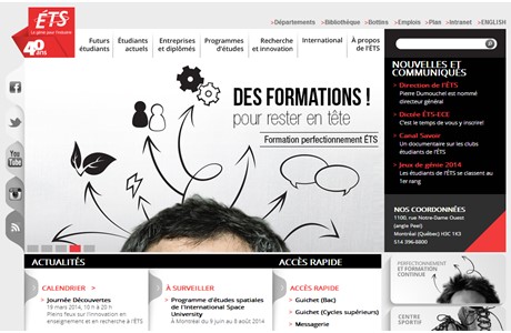 School of Higher Technology - University of Quebec Website