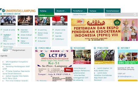 Lampung University Website