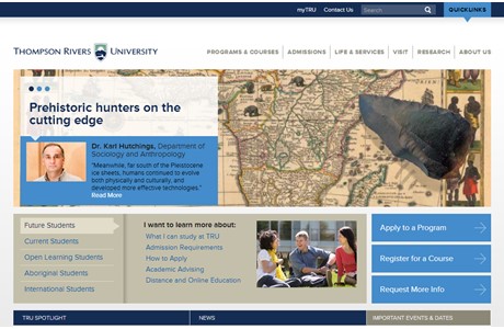 Thompson Rivers University Website