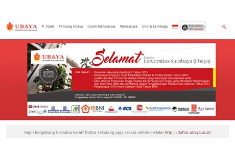 Surabaya University Website