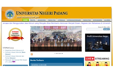 State University of Padang Website
