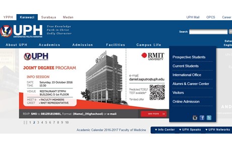 Pelita Harapan University Website